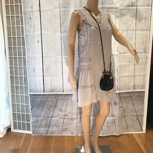 Sand Studio S gray sheath vintage lace dress NICE